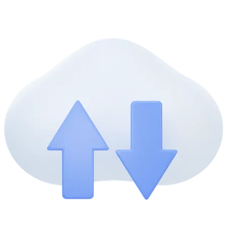 Cloud Transfer 3 D Illustration 3D Icon