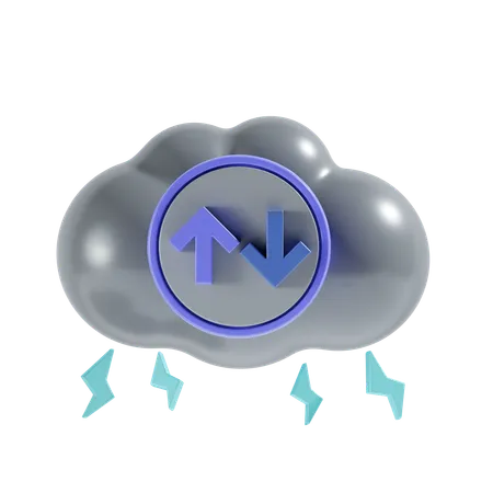 Cloud Transfer 3 D Icon 3D Icon