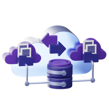 Cloud Transfer  3D Icon