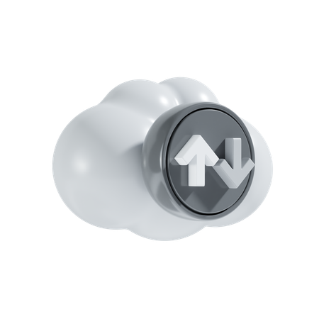 Cloud Transfer  3D Icon