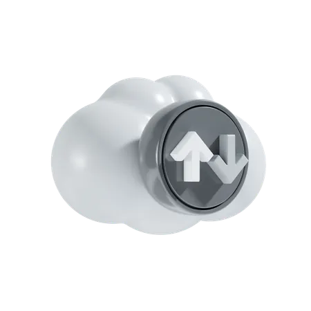 Cloud Transfer  3D Icon