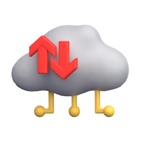 Cloud Transfer  3D Icon