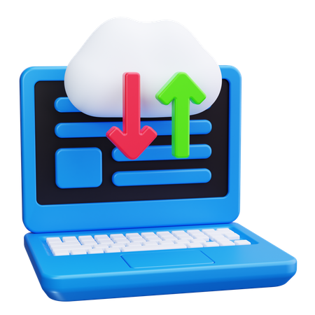 Cloud Transfer  3D Icon