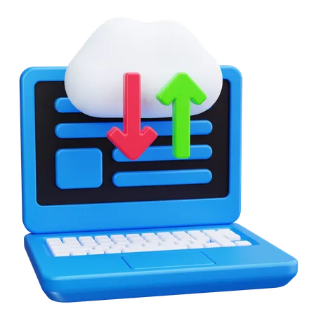 Cloud Transfer  3D Icon