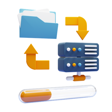 Cloud Transfer  3D Icon