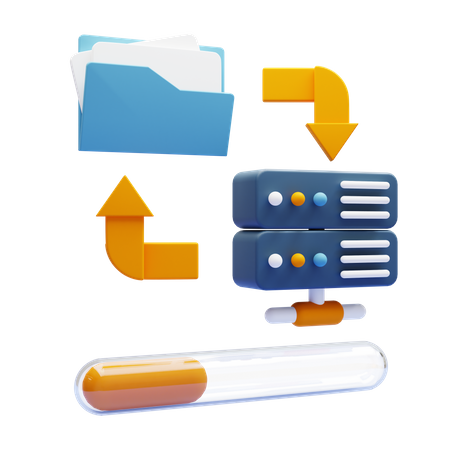 Cloud Transfer  3D Icon