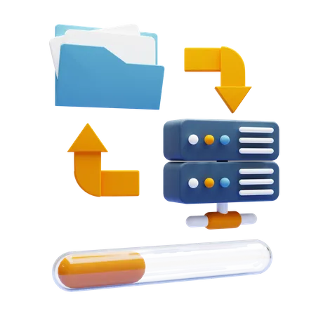 Cloud Transfer  3D Icon