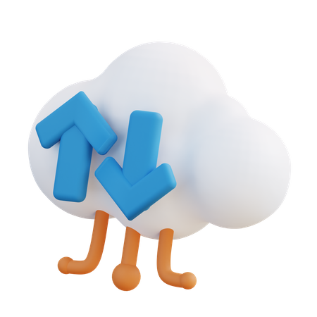 Cloud Transfer  3D Icon