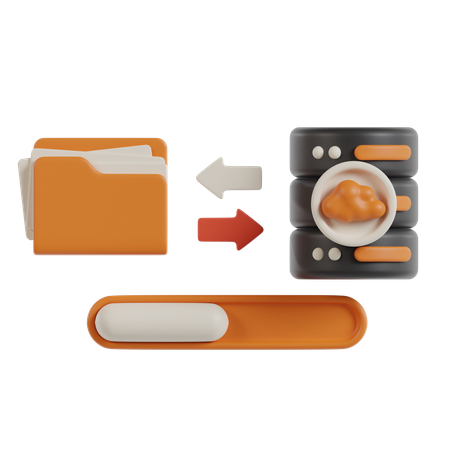 Cloud Transfer  3D Icon