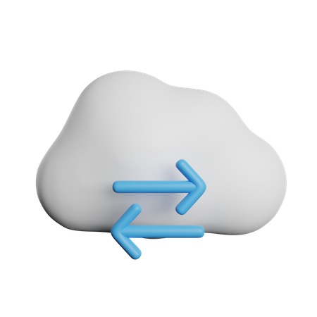 Cloud Transfer  3D Icon