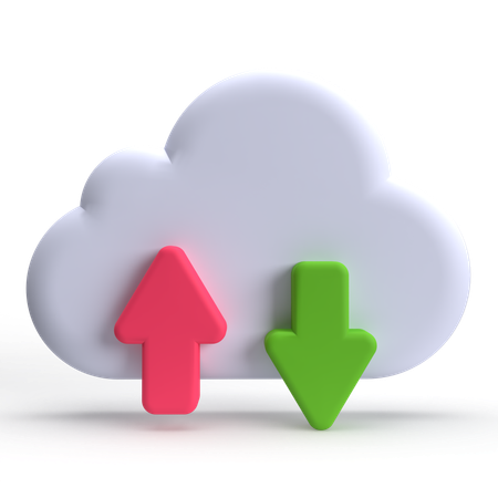 Cloud Transfer  3D Icon