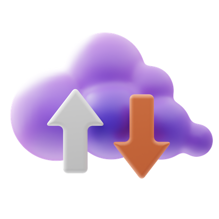 Cloud Transfer  3D Icon