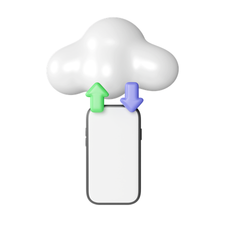 Cloud Transfer  3D Icon