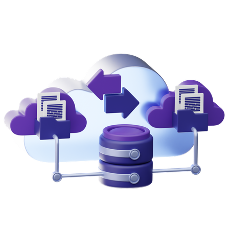 Cloud Transfer  3D Icon