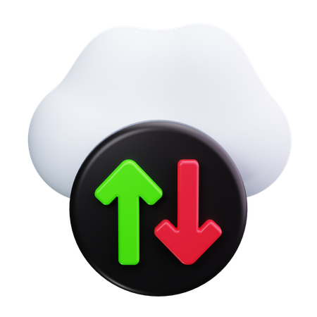 Cloud Transfer  3D Icon