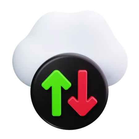 Cloud Transfer  3D Icon