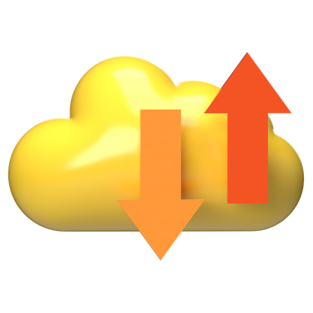 Cloud Transfer  3D Icon