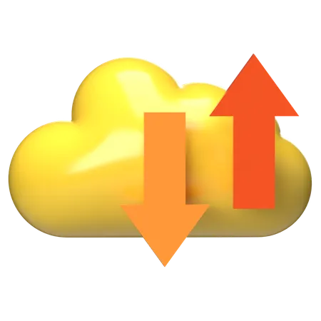 Cloud Transfer  3D Icon