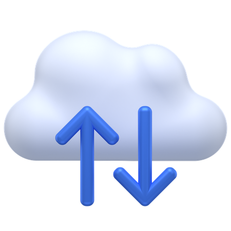 Cloud Transfer  3D Icon