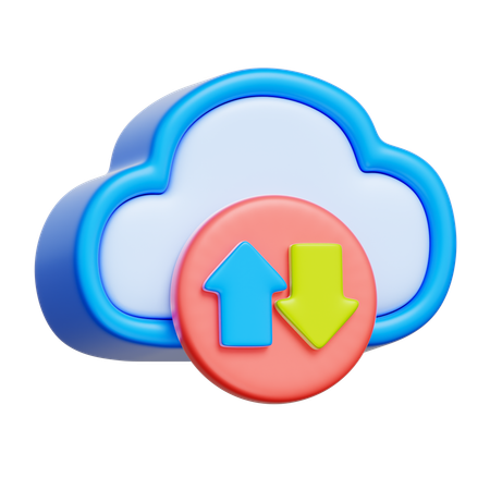 Cloud Transfer  3D Icon