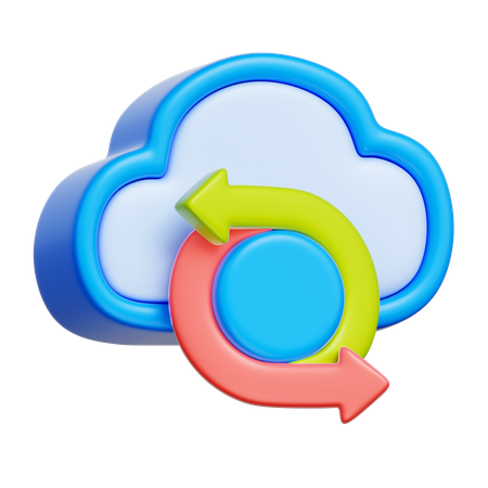 Cloud Transfer  3D Icon