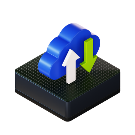Cloud Transfer  3D Icon
