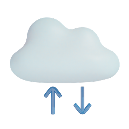 Cloud Transfer  3D Icon