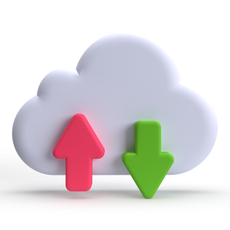 Cloud Transfer  3D Icon