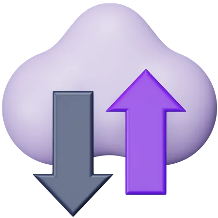 Cloud Transfer 3D Icon
