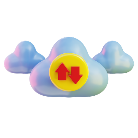 Cloud-Übertragung  3D Icon