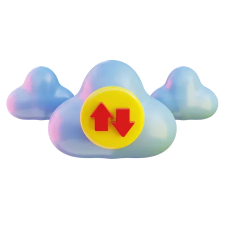 Cloud-Übertragung  3D Icon