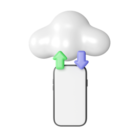 Cloud-Übertragung  3D Icon