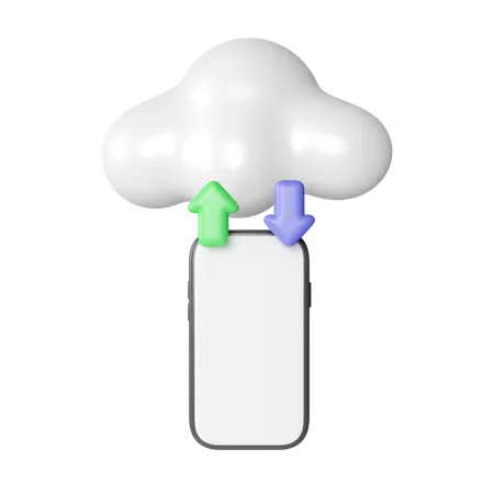 Cloud-Übertragung  3D Icon