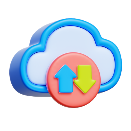 Cloud-Übertragung  3D Icon