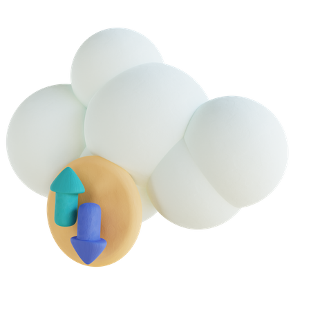 Cloud-Übertragung  3D Illustration