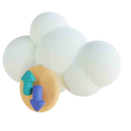 Cloud-Übertragung  3D Illustration