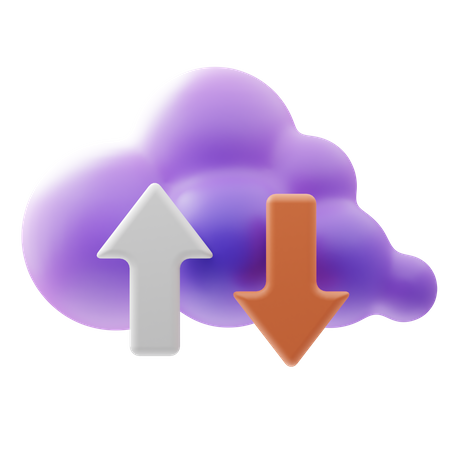 Cloud-Übertragung  3D Icon