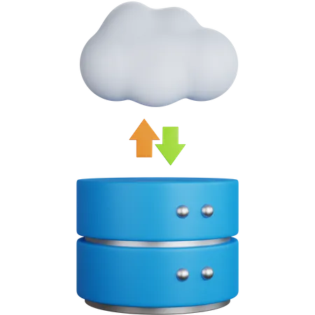 Cloud-Übertragung  3D Icon