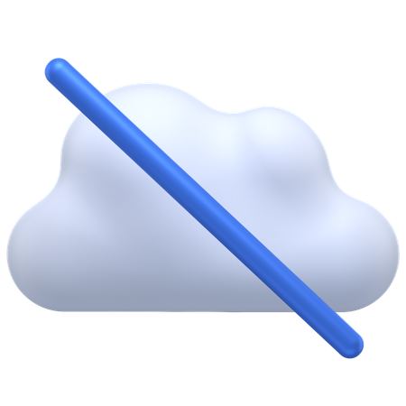Cloud Unavailable  3D Icon
