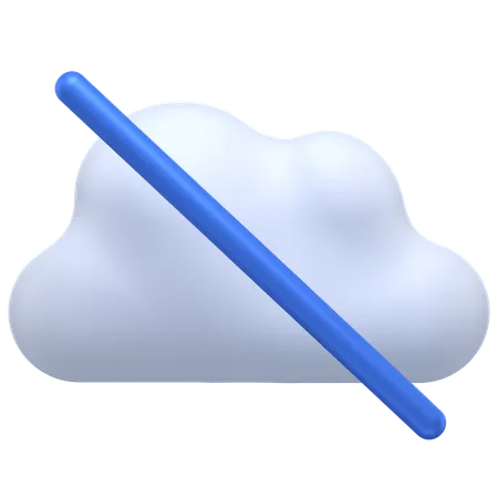 Cloud Unavailable  3D Icon