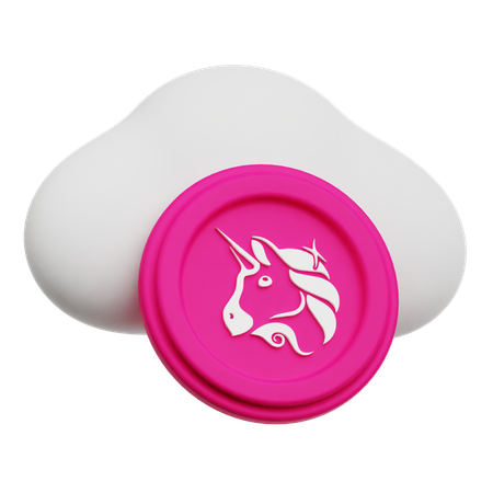 Cloud Uniswap Coin  3D Icon