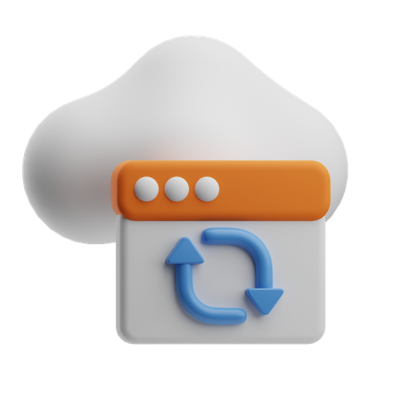 Cloud Update  3D Icon
