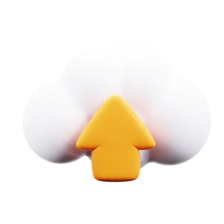 Cloud upload  3D Icon