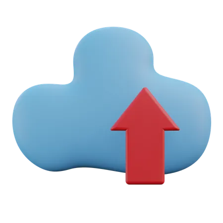 Upload Cloud Computing 3 D Icon Illustration With Transparent Background 3D Icon