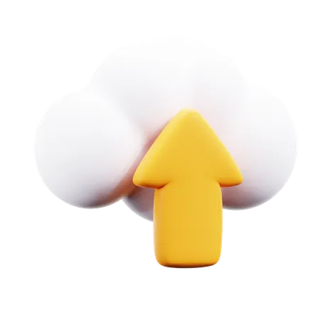 Cloud upload  3D Icon