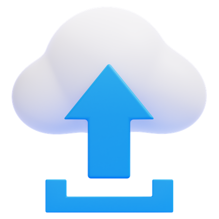 Cloud Upload  3D Icon