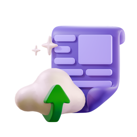 Cloud-Upload  3D Icon