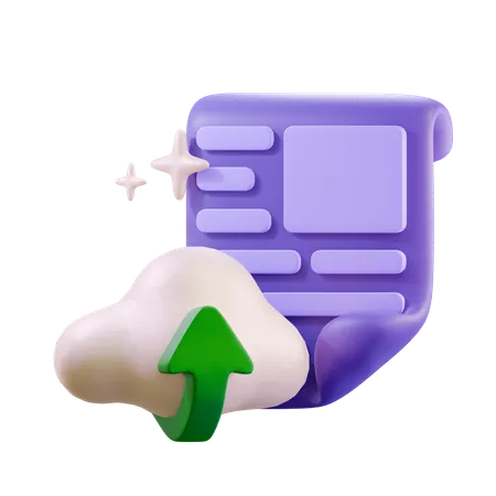 Cloud-Upload  3D Icon