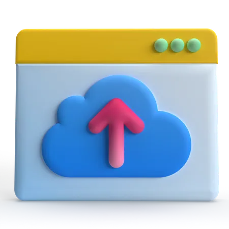 Cloud-Upload  3D Icon