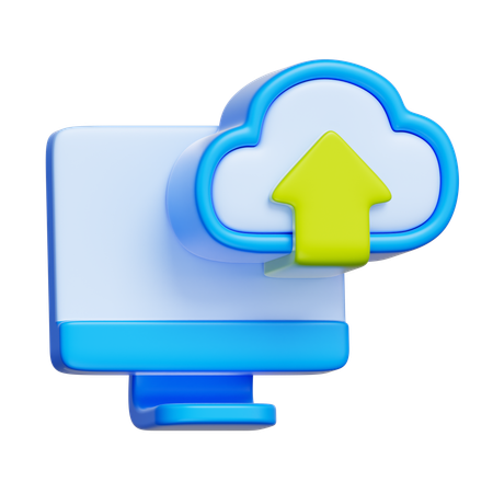 クラウドアップロード  3D Icon